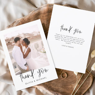 Minimalistische Hochzeit Vielen Dank Foto Simple Dankeskarte