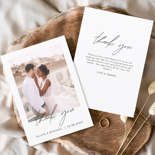 Minimalistische Hochzeit Vielen Dank Foto Simple Dankeskarte