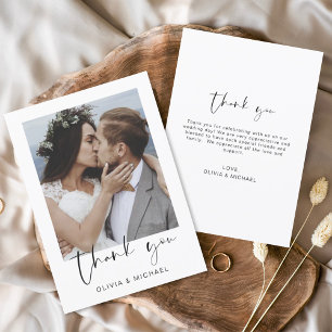 Minimalistische Hochzeit Vielen Dank Foto Simple Dankeskarte