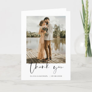 Minimalistische Hochzeit Vielen Dank Foto Simple Dankeskarte