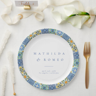 Minimalistische Hochzeit von Elfenbein Pappteller