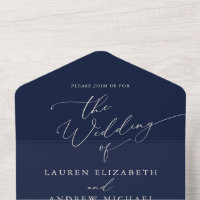 Minimalistische Hochzeit von Navy Blue & Cream