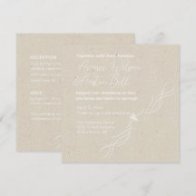 Minimalistische Hochzeit von Tan und Weiß