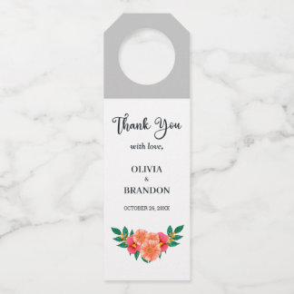 Minimalistische Hochzeit von Wasserfarben Flaschenanhänger