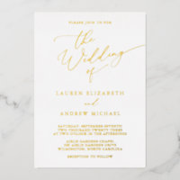 Minimalistische Hochzeit von White and Gold Foil M