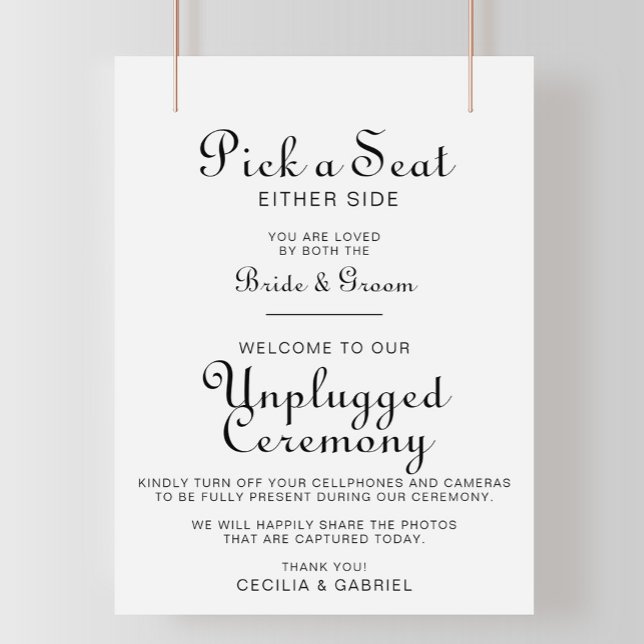 Minimalistische Hochzeitfeier Poster (Von Creator hochgeladen)