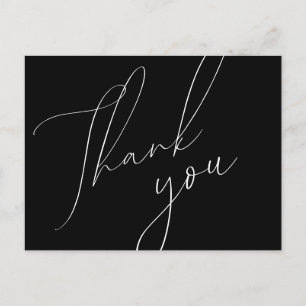 Minimalistische Hochzeits-Dankeschön-Postkarte mit Postkarte