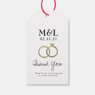 Minimalistische Hochzeits-Dankeschön-Ringe aus fal Geschenkanhänger