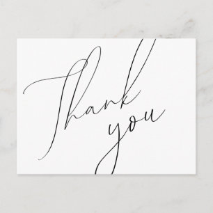 Minimalistische Hochzeits-Dankeskarten mit einfach Postkarte