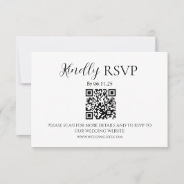 Minimalistische Hochzeits-Einladungskarte RSVP Karte