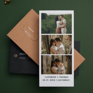 Minimalistische Hochzeits-Fotobooth-Overlay Danke  Save The Date