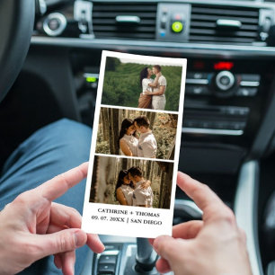 Minimalistische Hochzeits-Fotobooth-Overlay Danke  Save The Date
