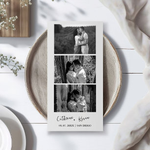 Minimalistische Hochzeits-Fotobooth-Overlay Danke  Save The Date