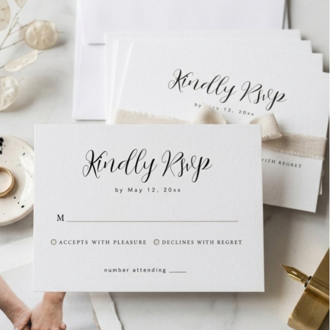 Minimalistische Hochzeits-RSVP-Antwortkarte RSVP Karte (Von Creator hochgeladen)