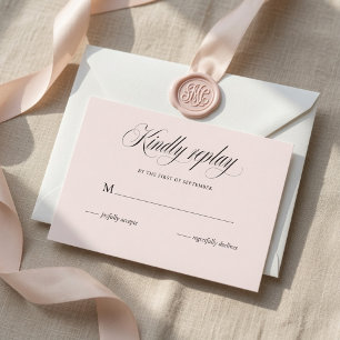 Minimalistische Hochzeits-RSVP-Karte Elegante Sch RSVP Karte