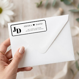 Minimalistische Hochzeits-Rücksende-Adressetikett-