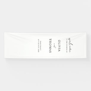 Minimalistische Hochzeits-Willkommensschild – Indi Banner