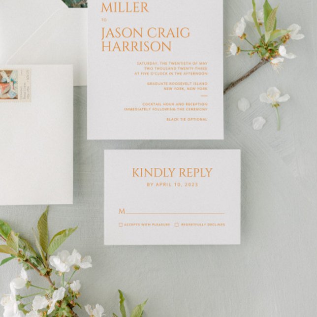 Minimalistische Hochzeitsaktionskarte RSVP Karte (Von Creator hochgeladen)