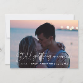 Minimalistische Hochzeitsaktualisierung Ankündigung