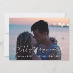 Minimalistische Hochzeitsaktualisierung Ankündigung