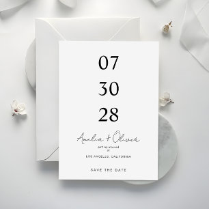 Minimalistische Hochzeitsankündigungs-Schrift-Typo Save The Date