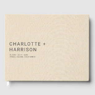 Minimalistische Hochzeitscreme-Imitate Gästebuch