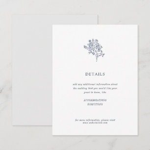 Minimalistische Hochzeitsdetails für Olivenbaum    Begleitkarte
