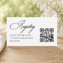 Minimalistische Hochzeitsdusche QR-Code-Geschenkli