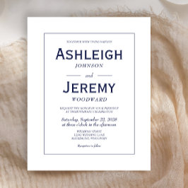 Minimalistische Hochzeitseinladung