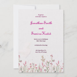 Minimalistische Hochzeitseinladung Einladung