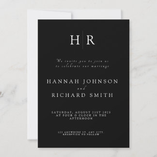 Minimalistische Hochzeitseinladung Einladung