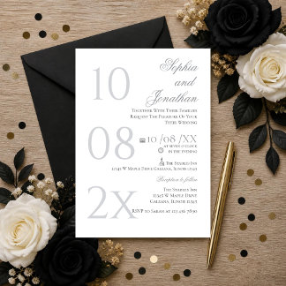 Minimalistische Hochzeitseinladung Einladung