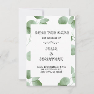 Minimalistische Hochzeitseinladung Einladung