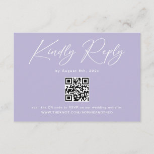 Minimalistische Hochzeitseinladung mit QR-Code in Begleitkarte