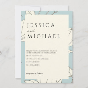 Minimalistische Hochzeitseinladung von Blauer Flor Einladung