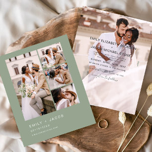 Minimalistische Hochzeitseinladung zur Budgethilfe