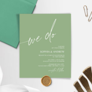 Minimalistische Hochzeitseinladung zur Budgethilfe