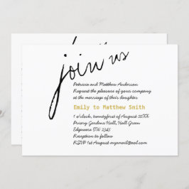 Minimalistische Hochzeitseinladungen Modernes Dreh Einladung