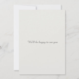 Minimalistische Hochzeitseinladungskarte mit QR-Co Dankeskarte