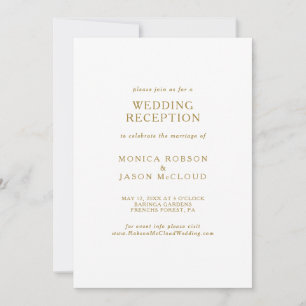 Minimalistische Hochzeitsempfang Einladung