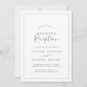 Minimalistische Hochzeitsempfehlung Einladung