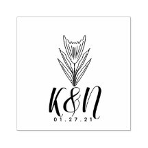 Minimalistische Hochzeitsfeier mit den ersten Logo