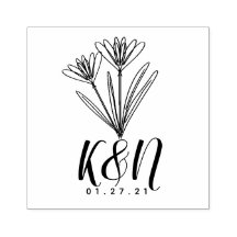 Minimalistische Hochzeitsfeier mit den ersten Logo