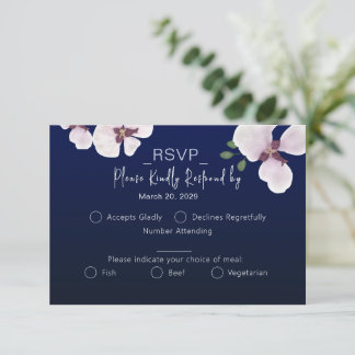 Minimalistische Hochzeitsfeier RSVP Karte