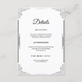 Minimalistische Hochzeitskarte Begleitkarte