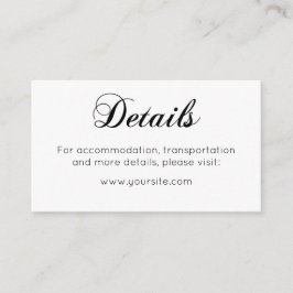 Minimalistische Hochzeitskarte Einfache Beipackkar Begleitkarte