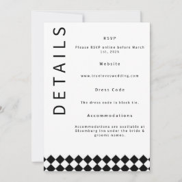 Minimalistische Hochzeitskarte Einladung