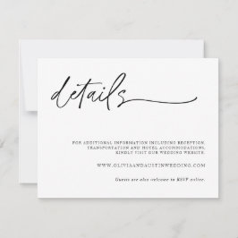 Minimalistische Hochzeitskarte | Hochzeitswebsite Dankeskarte