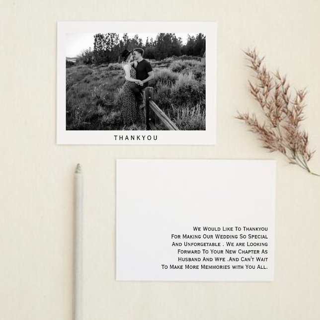 Minimalistische Hochzeitskarte mit Foto Einladung (Von Creator hochgeladen)