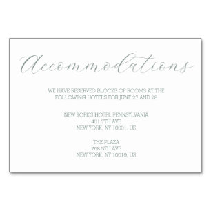 Minimalistische Hochzeitskarte Tischnummer